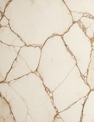 The image features a white marble wall with a pattern of brown spots. The wall appears to be textured and has a unique design. The primary subject of the image is the marble wall, which serves as the main focus of the scene. The setting is indoors, likely in a room or a building with a similar design. The visual style of the image is a close-up of the marble wall, showcasing its intricate pattern and texture. The colors in the image are predominantly white and brown,