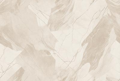 The primary subject of the image is a marble tile with a patterned design. The setting is a wall, and the visual style is a photo. The colors and mood of the image are predominantly neutral, with a focus on the marble tile's pattern and texture.