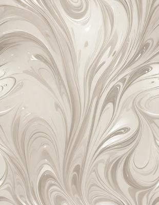 The primary subject of the image is a white, flowing, and swirling pattern on a wall. The setting is a room with a white wall, and the visual style appears to be a combination of a photo and digital art. The dominant colors are white, and the overall atmosphere is clean, elegant, and modern.