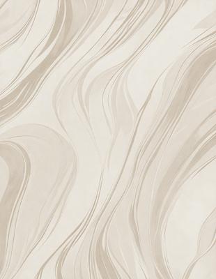 The primary subject of the image is a patterned wallpaper with a white and grey color scheme. The setting is a room with a white wall, and the visual style appears to be a combination of a photo and a digital art. The dominant colors and overall atmosphere are clean, modern, and minimalistic.