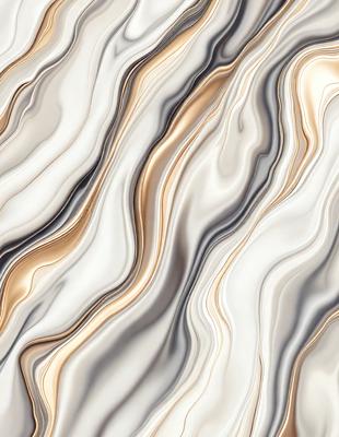 The primary subject of the image is a white and gold marble pattern. The setting is a wall, and the visual style is a close-up of the marble pattern. The colors and mood of the image are predominantly white and gold, creating a sense of elegance and sophistication.