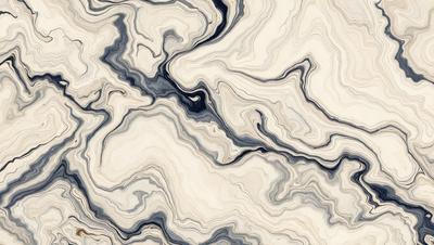 The primary subject of the image is a close-up of a marble-like pattern, which appears to be a textured surface. The setting is a white background, and the visual style is a combination of a photo and digital art. The colors and mood of the image are predominantly white, giving it a clean and elegant appearance.