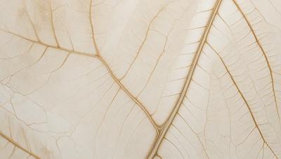 The primary subject of the image is a leaf, which is the main object, scene, or focus of the image. The leaf is displayed on a white background, giving it a clean and minimalist appearance. The visual style of the image is a photo, capturing the intricate details of the leaf. The colors and mood of the image are predominantly white, creating a sense of simplicity and elegance.