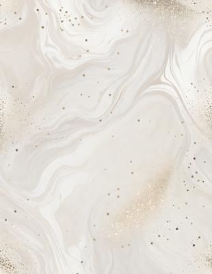 The primary subject of the image is a white marble wall with a gold and white pattern. The setting is a room with a white marble floor. The visual style is a combination of digital art and illustration, creating a unique and elegant design. The dominant colors are white and gold, giving the space a luxurious and sophisticated atmosphere.