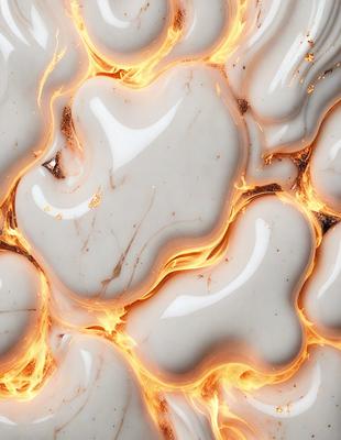 The primary subject of the image is a close-up of a marbled surface, possibly a piece of marble or a marbled wall. The setting is a room with a marbled wall, and the visual style appears to be a combination of a photo and digital art. The colors and mood of the image are warm and inviting, with the marbled surface creating a visually appealing and textured backdrop.