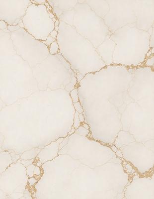 The primary subject of the image is a marble wall with a gold-like texture. The setting is a room with a white background. The visual style is a close-up of the marble wall, showcasing its unique texture. The colors and mood of the image are predominantly white and gold, giving it a luxurious and elegant appearance.