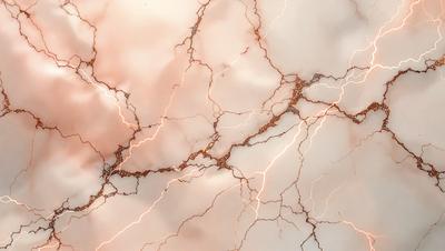 The primary subject of the image is a marble surface with a pattern of lightning bolts. The setting is a white marble countertop, and the visual style is a close-up of the marble surface. The colors and mood of the image are predominantly white, with the lightning bolts adding a touch of contrast and interest.