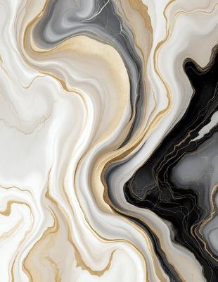 The primary subject of the image is a marble tile with a gold and black pattern. The setting is a wall, and the visual style is a close-up of the tile. The dominant colors are gold and black, creating a sophisticated and elegant atmosphere.