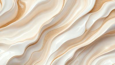 The primary subject of the image is a white marble wall with a gold and white pattern. The setting is a room with a white marble wall, and the visual style is a photo. The dominant colors are white and gold, creating a clean and elegant atmosphere.