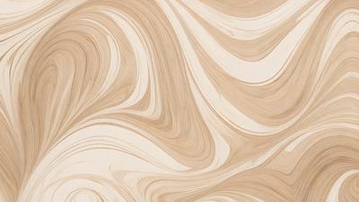 The primary subject of the image is a wooden surface with a swirling pattern. The setting is a room with a wooden floor, and the visual style is a close-up of the wooden surface. The colors and mood of the image are predominantly brown and cream, giving it a warm and natural appearance.