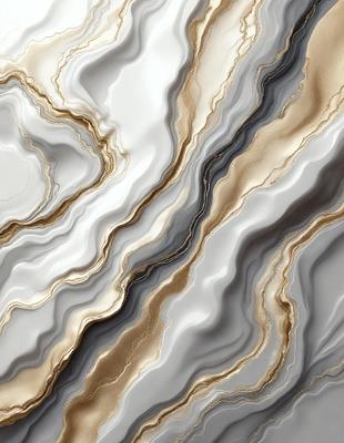 The primary subject of the image is a marble-like pattern, which is the main focus of the image. The setting is a white and gold marble-like surface, which serves as the background. The visual style of the image is a close-up of the marble-like pattern, showcasing its intricate details. The colors and mood of the image are predominantly white and gold, giving it a luxurious and elegant appearance.