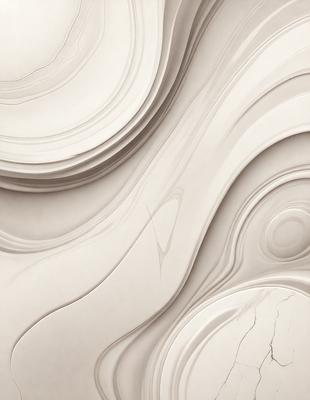 The primary subject of the image is a white, curved, and swirling sculpture. The setting is a white background, which highlights the sculpture's intricate design. The visual style is a combination of digital art and illustration, creating a unique and artistic representation. The colors and mood of the image are predominantly white, giving it a clean and minimalist appearance.