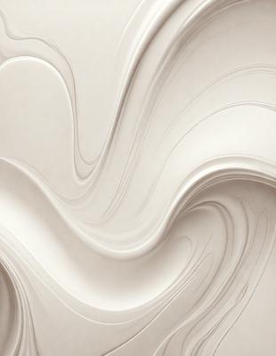 The image features a white, curved wall with a pattern of swirls and waves. The wall appears to be made of marble or a similar material, giving it a luxurious and elegant appearance. The swirls and waves create a visually appealing texture, adding depth and interest to the surface. The overall atmosphere of the image is clean, sophisticated, and inviting.