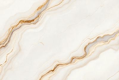 The primary subject of the image is a marble countertop with a white and gold color scheme. The setting is a kitchen or bathroom, as the countertop is a part of a counter. The visual style is a close-up of the marble countertop, showcasing its intricate patterns and textures. The colors and mood of the image are elegant and sophisticated, with the white and gold tones creating a luxurious and timeless atmosphere.