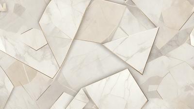 The primary subject of the image is a white marble tile. The setting is a white wall, and the visual style is a close-up of the tile. The colors and mood of the image are predominantly white, giving it a clean and minimalist appearance.