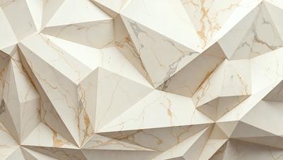 The primary subject of the image is a large, white marble wall with a unique, geometric design. The setting is a room with a white marble wall, which serves as the background. The visual style is a close-up of the marble wall, showcasing its intricate pattern and texture. The colors and mood of the image are predominantly white, giving it a clean and elegant appearance.