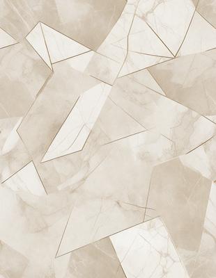 The primary subject of the image is a marble tile pattern. The setting is a white marble wall, which serves as the background. The visual style is a patterned design, giving the image a unique and artistic appearance. The dominant colors are white and grey, creating a clean and sophisticated atmosphere.