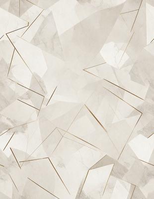The primary subject of the image is a patterned wallpaper with a white and gold color scheme. The setting is a room with a white marble wall, which serves as the background. The visual style is a combination of digital art and illustration, creating a unique and intricate design. The colors and mood of the image are elegant and sophisticated, with the white and gold tones evoking a sense of luxury and refinement.