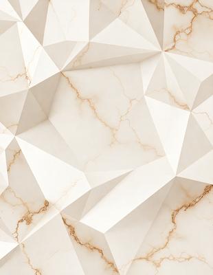 The primary subject of the image is a white marble wall with a pattern of triangles. The setting is a room with a white marble wall, and the visual style is a close-up of the wall. The colors and mood of the image are predominantly white, giving it a clean and elegant appearance.