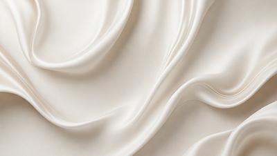 The primary subject of the image is a white fabric, which appears to be a piece of cloth or a sheet. The setting is a white background, which creates a clean and minimalistic appearance. The visual style is a close-up of the fabric, showcasing its texture and details. The colors and mood of the image are predominantly white, giving it a calm and serene atmosphere.