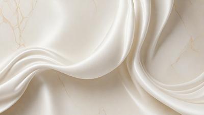 The primary subject of the image is a white sheet of fabric, possibly a piece of clothing or a tablecloth. The setting is a white background, which creates a clean and minimalist appearance. The visual style is a close-up of the fabric, showcasing its texture and details. The colors and mood of the image are predominantly white, giving it a calm and serene atmosphere.