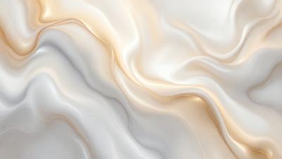 The primary subject of the image is a white, flowing, and swirling pattern. The setting is a white background, which creates a clean and minimalist appearance. The visual style is a combination of digital art and illustration, as the pattern appears to be digitally created and manipulated. The colors and mood of the image are predominantly white, giving it a calm and serene atmosphere.