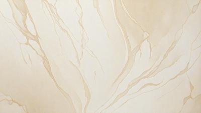 The primary subject of the image is a white marble-like surface with a flowing pattern. The setting is a white wall, and the visual style appears to be a combination of a photo and a drawing. The colors and mood of the image are predominantly white, giving it a clean and elegant appearance.