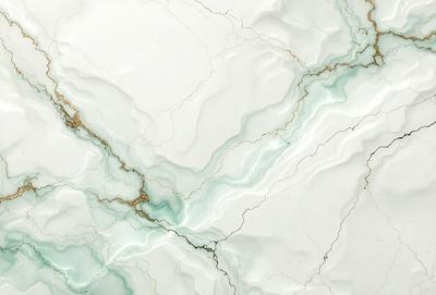 The image features a white marble countertop with a patterned design. The countertop appears to be made of marble, and it has a unique, textured appearance. The overall atmosphere of the image is clean and elegant, with the marble countertop serving as the primary subject.