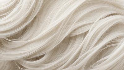 The primary subject of the image is a blonde, curly, and flowing mane of hair. The setting is a close-up of the hair, showcasing its texture and movement. The visual style is a realistic representation of the hair, capturing its natural beauty. The colors and mood of the image are predominantly warm and inviting, with the blonde hair creating a sense of softness and elegance.