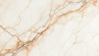 The primary subject of the image is a marble countertop with a white background. The countertop has a pattern of veins, giving it a unique and natural appearance. The visual style of the image is a close-up of the marble countertop, showcasing its texture and details. The colors and mood of the image are predominantly white, giving it a clean and elegant look.