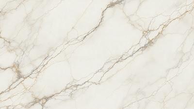 The primary subject of the image is a marble wall with a white and brown color scheme. The setting is a room with a white marble floor. The visual style is a close-up of the marble wall, showcasing its texture and details. The colors and mood of the image are predominantly white and brown, giving it a clean and elegant appearance.