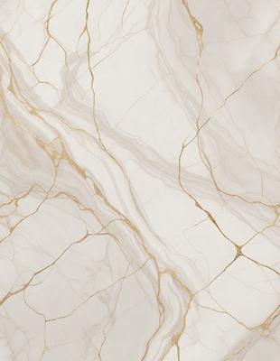 The primary subject of the image is a marble wall with a gold-colored pattern. The setting is a room with a white background. The visual style is a close-up of the marble wall, showcasing its intricate design. The colors and mood of the image are predominantly white and gold, creating a luxurious and elegant atmosphere.