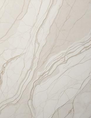 The primary subject of the image is a marble wall with a white and grey color scheme. The setting is a room with a white background, and the visual style is a close-up of the marble wall. The colors and mood of the image are predominantly white and grey, creating a clean and elegant atmosphere.