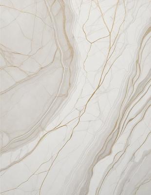 The primary subject of the image is a marble-like surface with a white and gold color scheme. The setting is a room with a white marble wall, and the visual style appears to be a photo of the marble wall. The colors and mood of the image are elegant and sophisticated, with the white marble providing a clean and refined appearance.