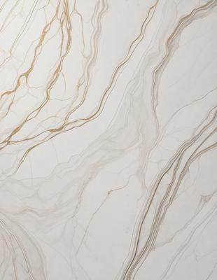 The primary subject of the image is a marble countertop with a white and brown color scheme. The setting is a kitchen or bathroom, as the countertop is a prominent feature in the scene. The visual style is a close-up of the marble countertop, showcasing its intricate patterns and textures. The colors and mood of the image are warm and inviting, with the white and brown tones creating a sense of elegance and sophistication.