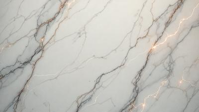 The primary subject of the image is a marble wall with a pattern of light streaks. The setting is a white marble wall, and the visual style is a photo. The colors and mood of the image are predominantly white, with the light streaks adding a touch of warmth and interest to the surface.