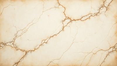 The primary subject of the image is a marble wall with a cracked and peeling texture. The setting is a room with a white marble surface. The visual style is a combination of a photo and a drawing, creating a unique and artistic representation of the marble wall. The colors and mood of the image are predominantly white, with hints of brown and yellow, giving it a slightly aged and weathered appearance.