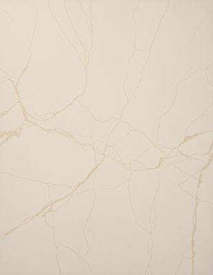The primary subject of the image is a white marble wall with a pattern of cracks and crevices. The setting is a room with a white background, and the visual style is a close-up of the marble wall. The colors and mood of the image are predominantly white, giving it a clean and elegant appearance.