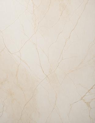 The primary subject of the image is a marble wall with a cream-colored marble texture. The setting is a room with a white background, which contrasts with the marble wall. The visual style is a close-up of the marble wall, showcasing its unique texture and design. The colors and mood of the image are warm and inviting, with the marble wall serving as a focal point in the room.