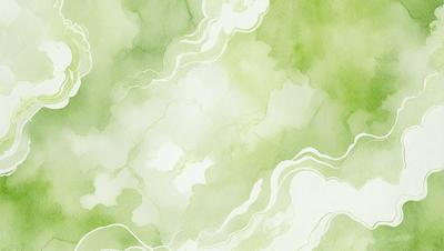 The primary subject of the image is a green, swirling, and flowing pattern. The setting is a white background, which contrasts with the green pattern. The visual style is a combination of digital art and illustration, creating a unique and artistic appearance. The colors and mood of the image are predominantly green, giving it a fresh and lively atmosphere.