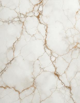 The image features a white marble wall with a gold-colored pattern. The wall appears to be textured and has a unique, artistic design. The primary subject of the image is the marble wall, which serves as the main focus of the scene. The setting is indoors, likely in a room or a building with a sophisticated and elegant atmosphere. The visual style of the image is a combination of photo and digital art, creating a realistic yet artistic representation of the marble wall. The colors and