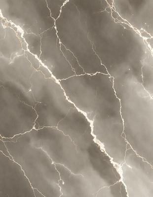 The primary subject of the image is a marble surface with a pattern of light and dark streaks. The setting is a cloudy sky, which serves as the backdrop for the marble surface. The visual style is a close-up of the marble, showcasing its unique texture and pattern. The colors in the image are predominantly dark and light, creating a moody atmosphere.