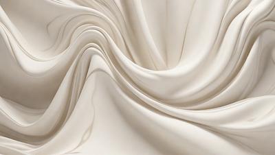 The primary subject of the image is a white sheet of fabric, which is the main object, scene, or focus of the image. The setting or background is a white surface, which creates a clean and minimalistic appearance. The visual style of the image is a close-up of the fabric, showcasing its texture and details. The colors and mood of the image are predominantly white, giving it a calm and serene atmosphere.