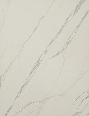 The image features a marble-like surface with a pattern of white and grey stripes. The primary subject is the marble-like surface, which serves as the setting and background of the image. The visual style is a close-up of the marble-like surface, showcasing its intricate pattern. The colors and mood of the image are predominantly white and grey, giving it a clean and sophisticated appearance.