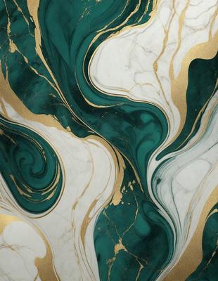 The primary subject of the image is a marble-like pattern with gold accents. The setting is a white and gold marble-like surface, which serves as the background. The visual style is a combination of digital art and illustration, creating a unique and intricate design. The dominant colors are gold and white, giving the pattern a luxurious and elegant appearance.