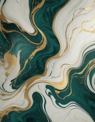The primary subject of the image is a blue and gold patterned wallpaper. The setting is a room with a white and blue color scheme. The visual style is a combination of digital art and illustration, creating a unique and eye-catching design. The dominant colors are blue and gold, giving the wallpaper a luxurious and elegant appearance.