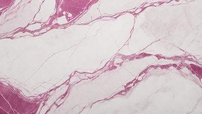The primary subject of the image is a marble wall with a pink and white color scheme. The setting is a room with a white background, and the visual style is a close-up of the marble wall. The colors and mood of the image are predominantly pink and white, creating a warm and elegant atmosphere.