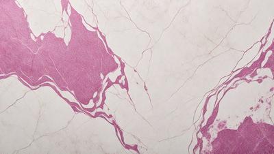 The primary subject of the image is a marble wall with a purple and white color scheme. The setting is a room with a white background, and the visual style is a close-up of the marble wall. The colors and mood of the image are predominantly purple and white, creating a calm and elegant atmosphere.