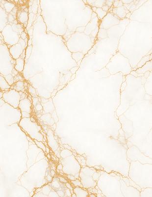 The primary subject of the image is a marble wall with a gold-like texture. The setting is a white marble wall, and the visual style is a close-up of the wall. The dominant colors are white and gold, creating a luxurious and elegant atmosphere.