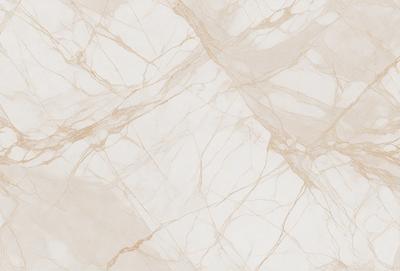 The primary subject of the image is a marble wall with a white and brown color scheme. The setting is a room with a white marble floor. The visual style is a close-up of the marble wall, showcasing its texture and pattern. The colors and mood of the image are predominantly white and brown, giving it a clean and elegant appearance.